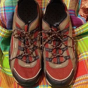 NWOB LL BEAN Hiking Shoes Sz 8.5 Orange/Navy